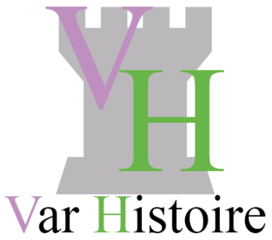 Logo Var Histoire sans marge - Une tour avec les lettres V H pour Var Histoire